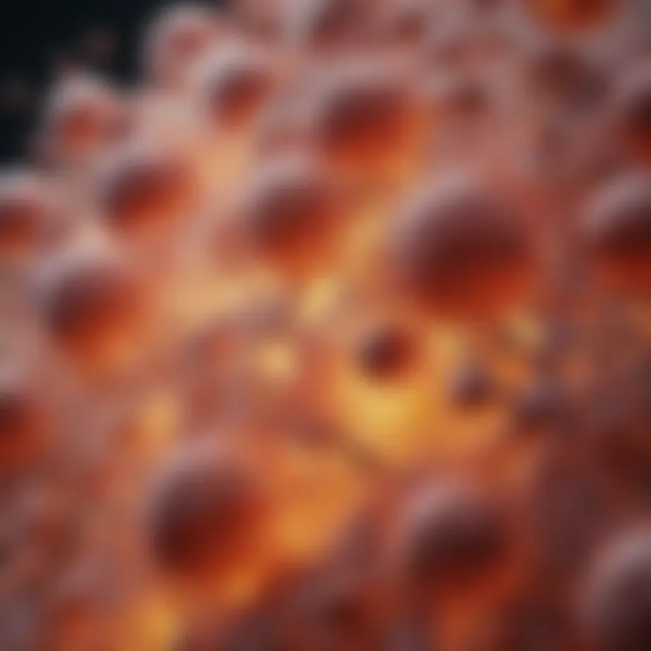 Microscopic view of JMML cells exhibiting abnormal morphology.