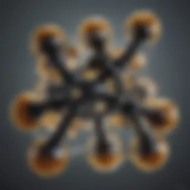 Molecular structure of polyvinyl chloride highlighting its chemical bonds