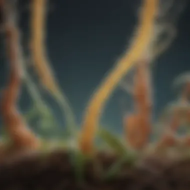 Illustration of Nitrogen Fixation Process Illustration of nitrogen fixation process