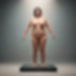 A conceptual illustration showcasing the relationship between genetics and obesity.