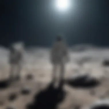 Astronauts Observing Earth Astronauts observing Earth from the moon's surface