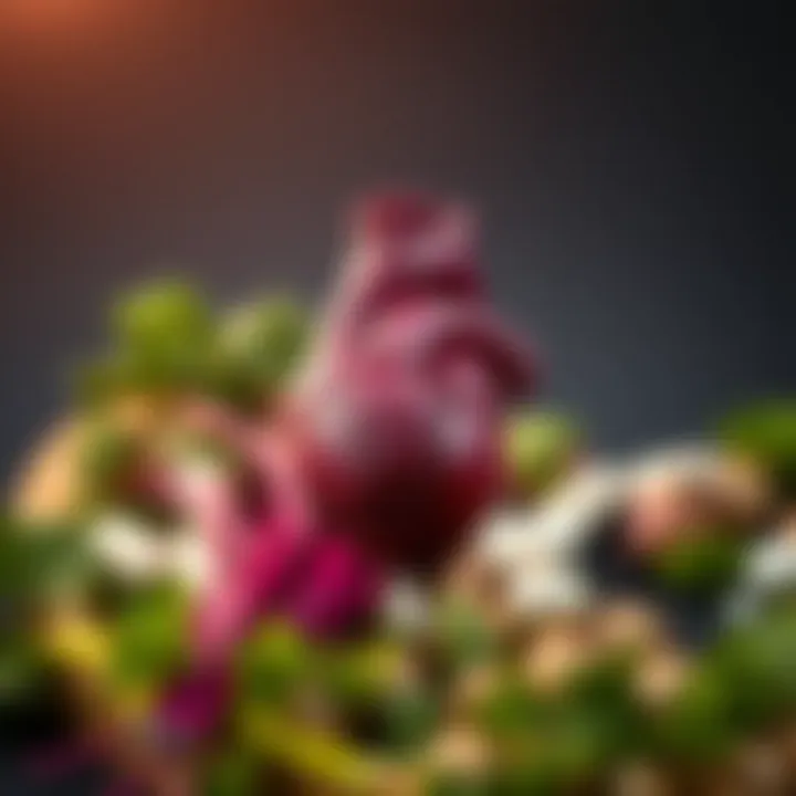 Beetroot and Heart Health: Natural Support for Blood Pressure Heart health concept illustrated with a heart and beetroot