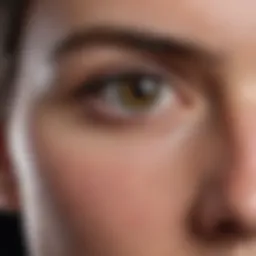 A close-up view of a blinking eye highlighting the mechanics of the eyelid movement.