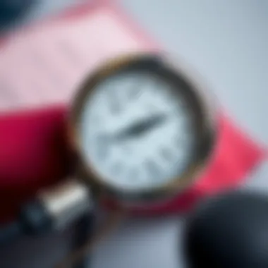 Sphygmomanometer Components A close-up view of a sphygmomanometer highlighting its components and working principles.