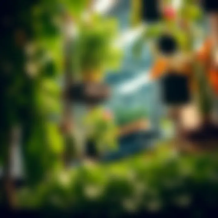 Flourishing Crops in Vertical Spaces Diverse crops thriving in a vertical farming environment