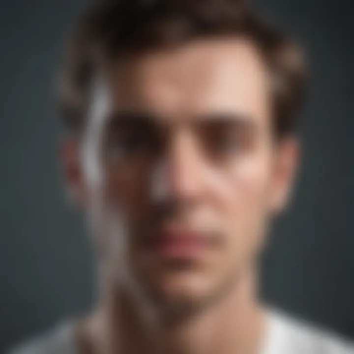 Visual representation of positive symptoms of schizophrenia