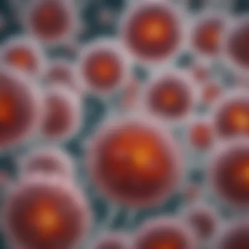 Microscope focusing on cultured cells