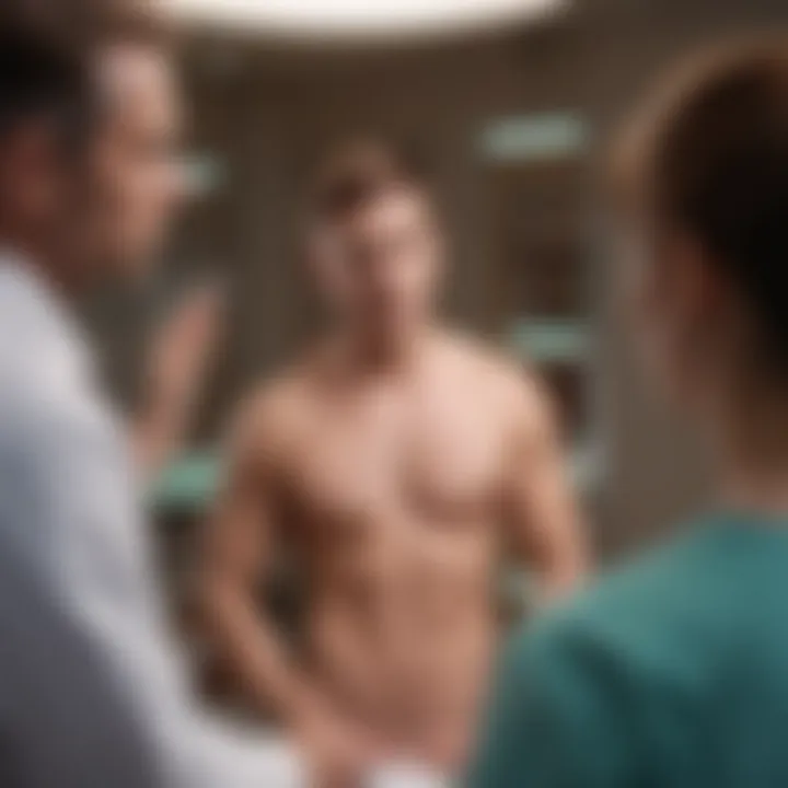 Medical professional explaining procedures to a patient