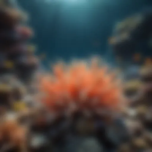 Vibrant coral reef teeming with marine life