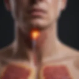 Diagram illustrating the connection between acid reflux and coughing