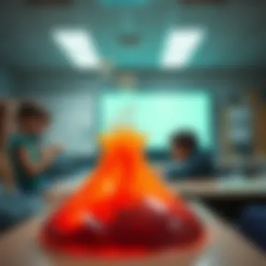 Engagement through Learning: Volcano Bubble Machines in Education A classroom setting where students engage with a volcano bubble machine, illustrating its educational applications.