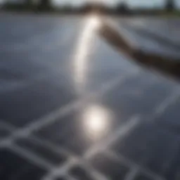 High-efficiency solar panel technology showcased in a modern environment