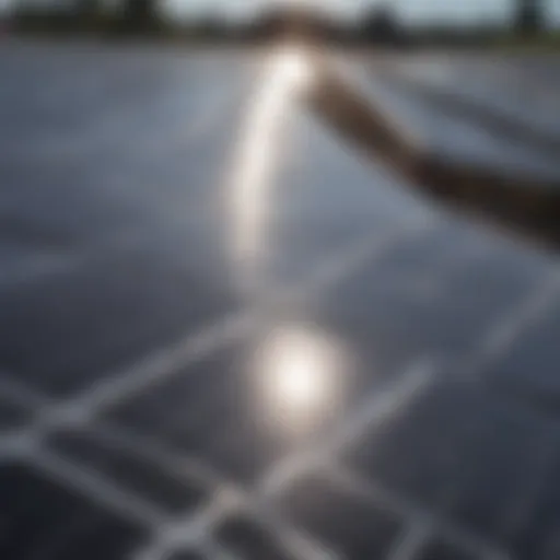 High-efficiency solar panel technology showcased in a modern environment