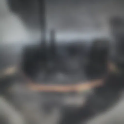 Aerial view of urban smog caused by carbon emissions