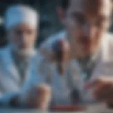 Scientific Research on Virus Transmission Research laboratory with scientists studying viruses