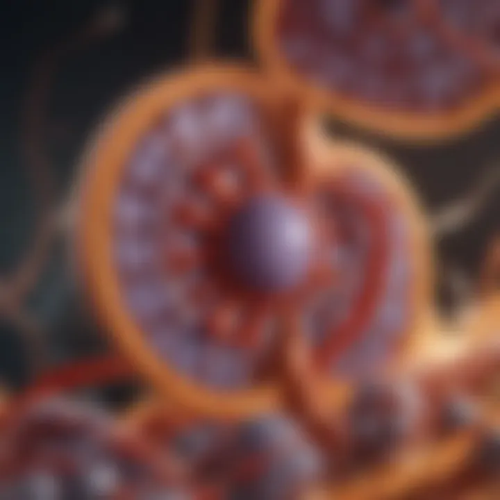 Graph depicting the mechanisms of kidney dysfunction