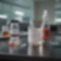 Abbott Labs antigen test kit on a laboratory counter