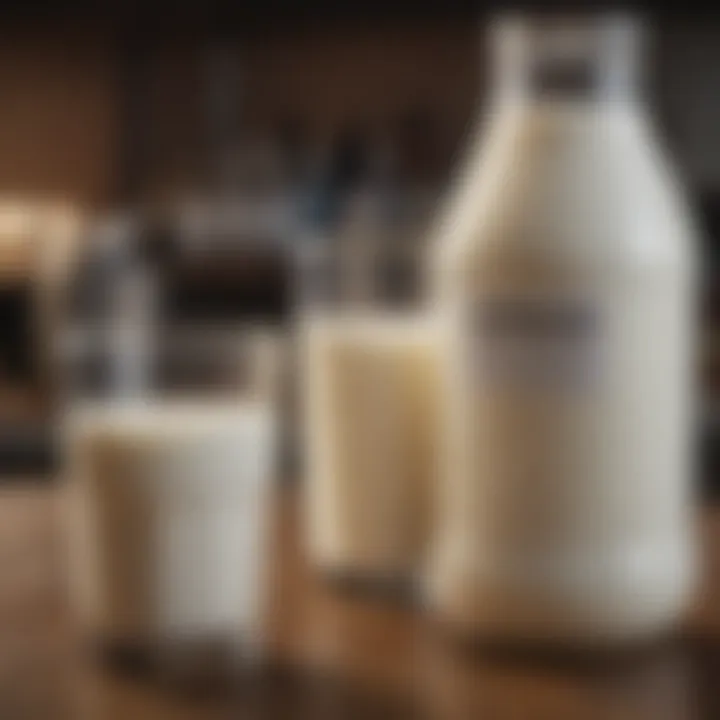 Illustration of the biochemical composition of cowless milk compared to traditional milk