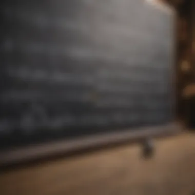 Mathematical equations on a chalkboard