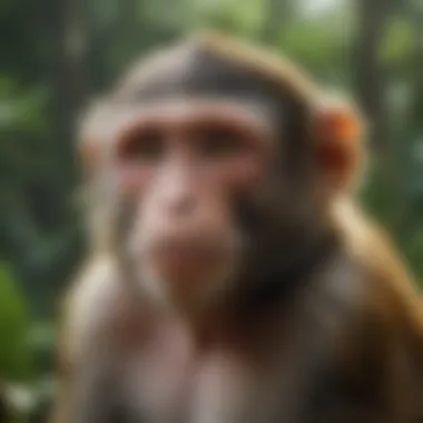 Biodiversity of Monkey Species A diverse range of monkey species displayed in their ecological settings, highlighting biodiversity.