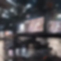 Researcher examining data on a computer screen