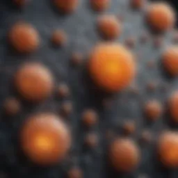 Illustration depicting the cellular structure of small cell melanoma