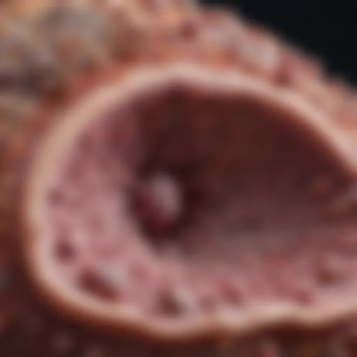 Diagram illustrating the pathology of small cell lung cancer