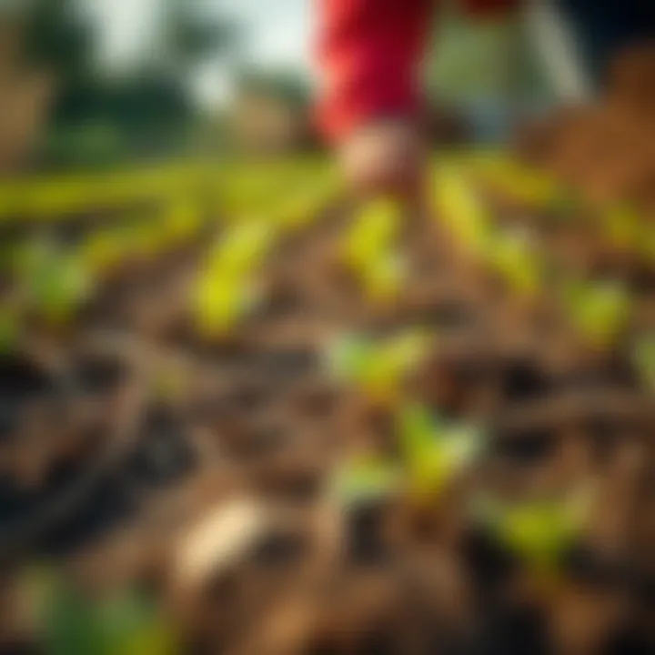 Conservation tillage showcasing soil health