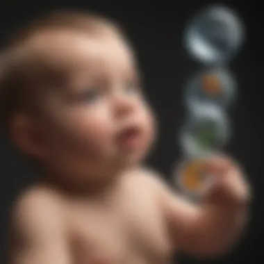 Diagram illustrating genetic and environmental factors affecting infant behavior
