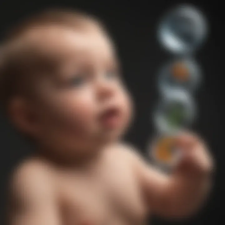 Diagram illustrating genetic and environmental factors affecting infant behavior
