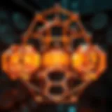 Illustration of lattice structure in material science