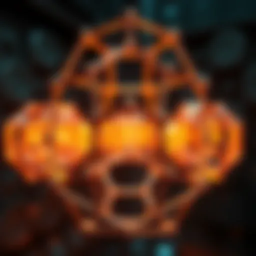 Lattice Structure in Material Science Illustration of lattice structure in material science