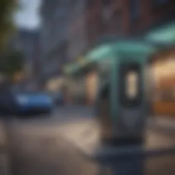 Electric vehicle charging station in an urban environment