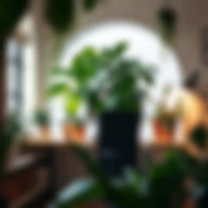 Creating a Breathable Workspace with Indoor Plants A serene workspace adorned with greenery and plants