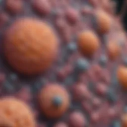 A detailed histological slide showcasing cellular structures