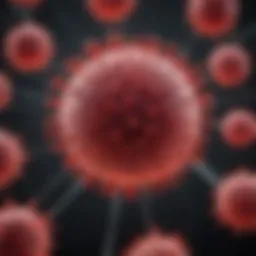 Illustration showing HIV virus structure