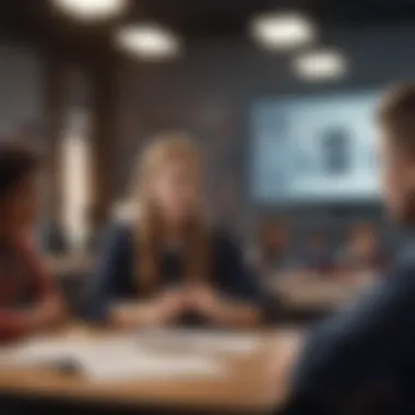 Virtual Classroom Dynamics A virtual classroom session showcasing teacher and students