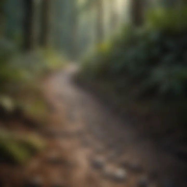 A close-up view of jaguar tracks on the forest floor, revealing their presence