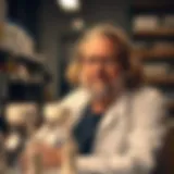 Portrait of Jim Allison in his lab setting