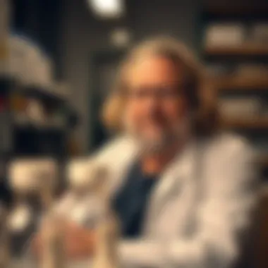 Portrait of Jim Allison in his lab setting