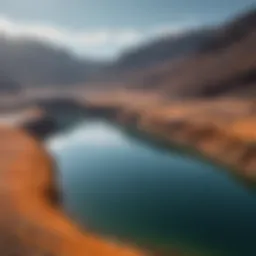 Geothermal brine reservoir showcasing mineral-rich content