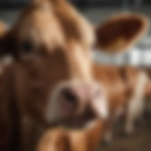 Scientific illustration of acidosis effects on cattle health