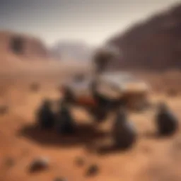 Mars Rover on the Surface