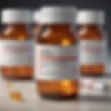 Medication bottle labeled for fatty liver treatment