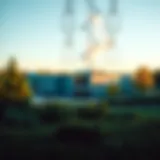 A stunning landscape of a Midwest research facility surrounded by nature