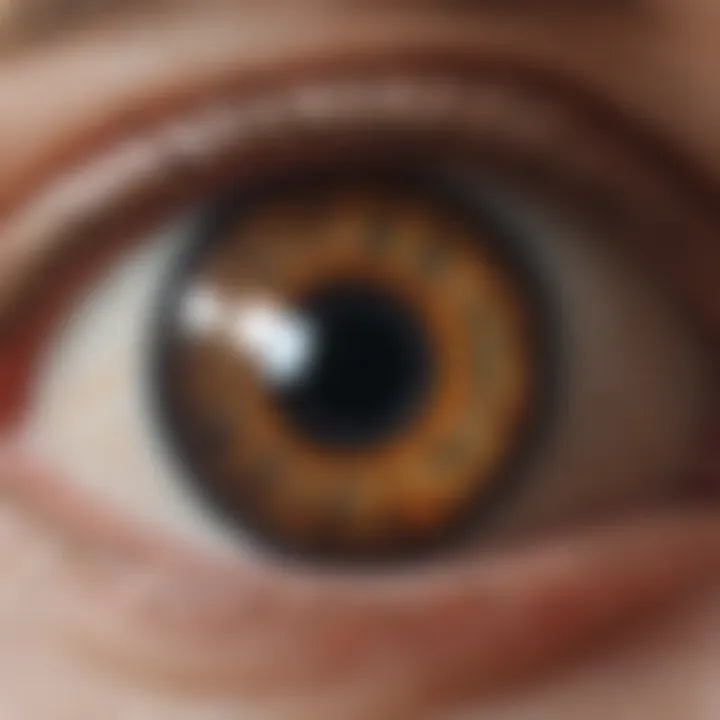 Illustration depicting the anatomy of the eye affected by cataracts