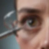 A close-up view of surgical instruments used in cataract surgery