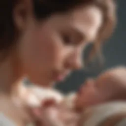 A serene breastfeeding scene highlighting the bond between mother and infant.