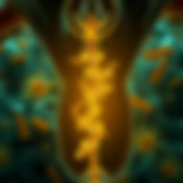 Visualization of a balanced vaginal microbiome highlighting healthy bacteria.