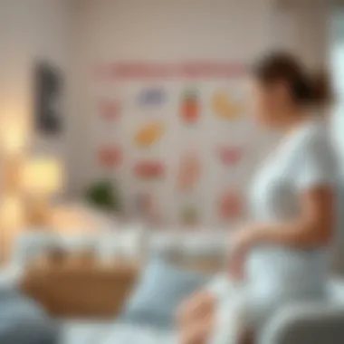 Illustration depicting lifestyle choices that support vaginal wellness.